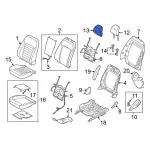 KS7Z54611A08AE - Body: Headrest Cover for Ford: Fusion, Police Responder Hybrid, SSV Plug-In Hybrid Image