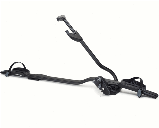 71128F - Hauling: Bike Holder Attachment - Black for Volkswagen: Arteon, Atlas, Beetle, CC, e-Golf, Golf, Golf Alltrack, Golf SportWagen, GTI, ID. Buzz, ID.4, Jetta, Passat, Rabbit, Taos, Tiguan, Tiguan Limited, Touareg Image