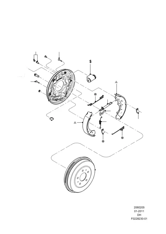 BV6Z2261A - Brakes: Wheel Cylinder for Ford Image