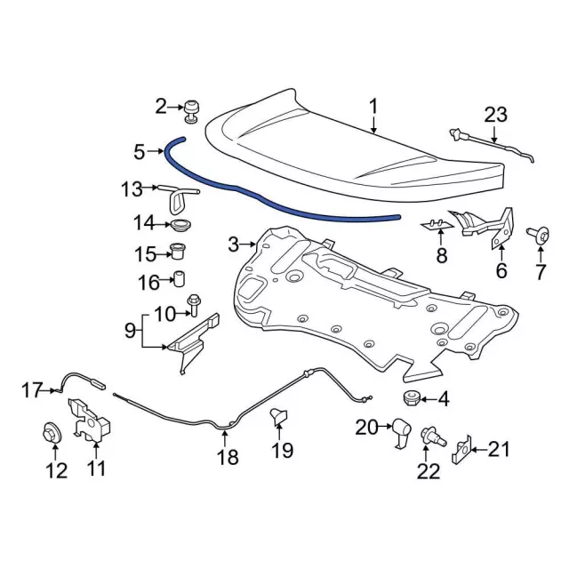 KT4Z16B990B - Body: Front Weather-strip for Ford: Edge Image