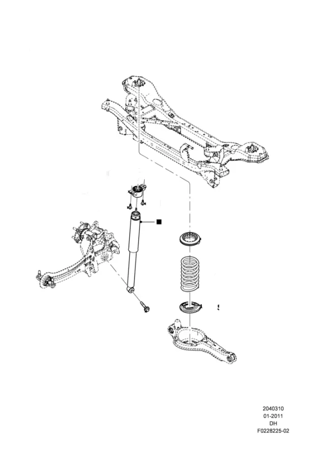 BV6Z18125G - Suspension: Shock Assembly for Ford Image