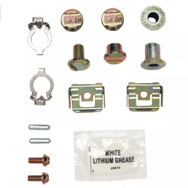 19138405 - : Rear Parking Brake Hardware Kit with Clips, Adjusters, Pins, Bolts, and Grease for GM Image