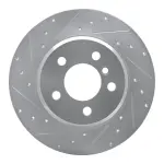 63131136L - : DFC Brake Rotor - Drilled and Slotted - Silver for DYNAMIC FRICTION Image