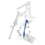 7L1Z78611B64BB - Electrical: Center Seat Belt for Ford: Expedition | Lincoln: Navigator Image