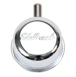4410 - : Signature Series Chrome Round push-in Breather with 90Â° vent Nipple for Edelbrock Image