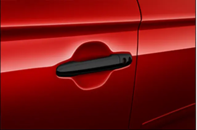 MZ576761EX - Exterior: Door Handle Covers, Black for Mitsubishi: Outlander, Outlander PHEV, Outlander Sport Image