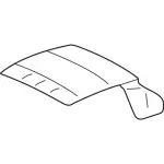 1W6Z76519C48AA - Body: Pad for Ford: Thunderbird Image