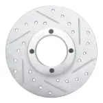 63164000R - : DFC Brake Rotor - Drilled and Slotted - Silver for DYNAMIC FRICTION Image