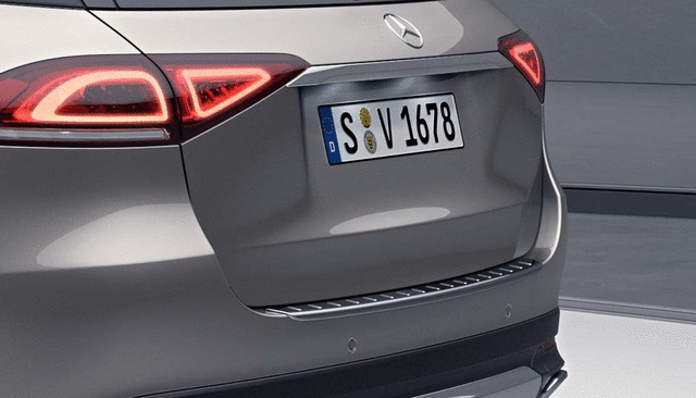 1676930000 - Luggage/Load Compartment Equipment: 2019 Mercedes-Benz - Load Sill Guard - High-Sheen Chromed for Mercedes-Benz: GLE350, GLE400, GLE43 AMG, GLE450, GLE450e, GLE53 AMG, GLE580, GLE63 AMG, GLE63 AMG S Image