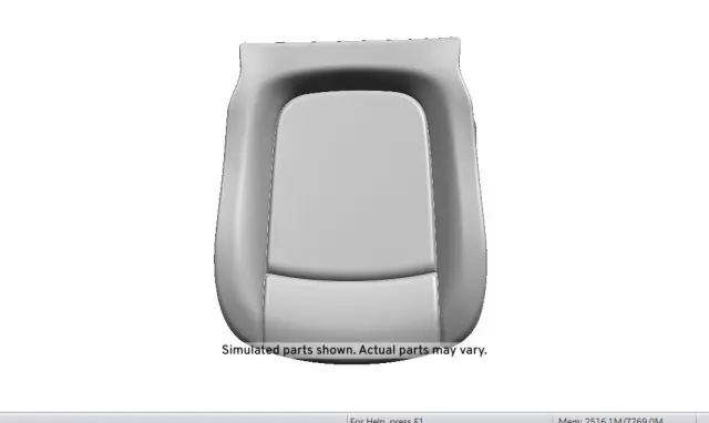 95464782 - : Jet Black Driver Seat Cushion Cover for Chevrolet: Sonic Image