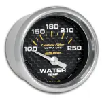 4737 - : GAUGE, WATER TEMP, 2 1/16", 100-250?F, ELECTRIC, CARBON FIBER for AutoMeter Image