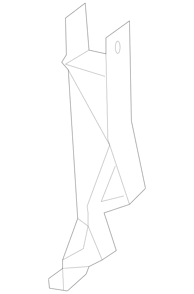 2316280024 - Cowl, Front Panel: Strut for Mercedes-Benz: SL400, SL450, SL550, SL63 AMG, SL65 AMG Image image