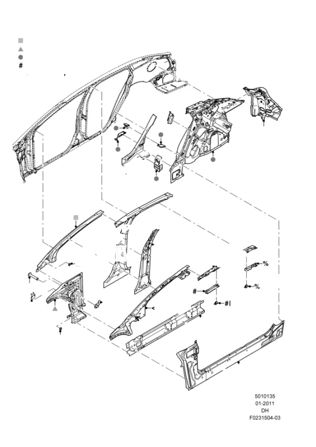 CM9Z58025A00B - Body: Body A-Pillar Reinforcement for Ford Image