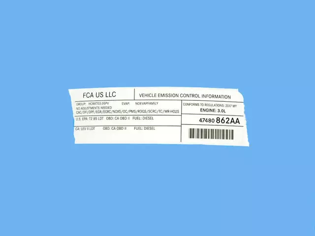 Veci Label Label - Mopar (47480862AA)