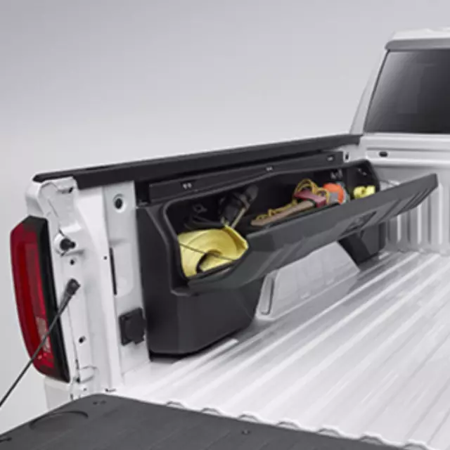 84705351 - : Bed Side-Mount Storage Box, Driver Side for Chevrolet: Silverado 1500, Silverado 1500 LTD | GMC: Sierra 1500, Sierra 1500 Limited Image
