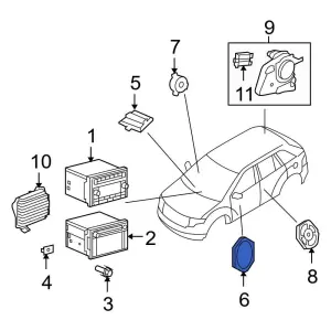 7E5Z18808A - Body: Speaker for Ford Image