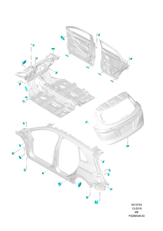 F75Z7813178AA - Body: Reinforced Plate Cover for Ford Image