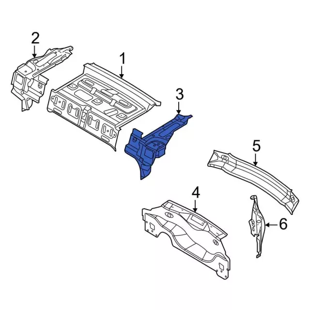 AE8Z5446775A - : Pkg Tray Support for Ford: Fiesta Image