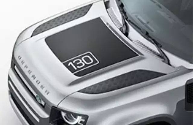 VPLEP0544 - Exterior: Matte Black Bonnet Decal for Land Rover: Defender 110, Defender 90 Image