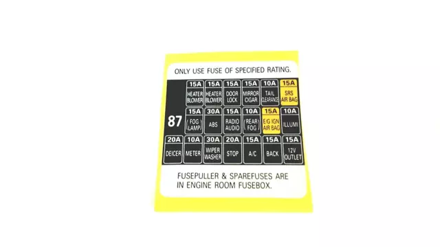 82245SA020 - Body: Info Label for Subaru Image