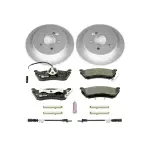 ESK866 - : Genuine Geomet Coated Rotors, ECE-R90 Brake Pads + Hardware Kit for PowerStop Image