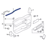 ML3Z1521456D - Body: Belt Weather-strip for Ford: F-150, F-150 Lightning, F-250 Super Duty, F-350 Super Duty, F-450 Super Duty Image