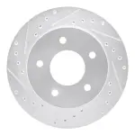 63148019L - : DFC Brake Rotor - Drilled and Slotted - Silver for DYNAMIC FRICTION Image
