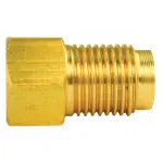 BLF22 - : Brass Adapter, Female(3/8-24 Inverted), Male(7/16-24 Inverted), 10/bag for AGS Image