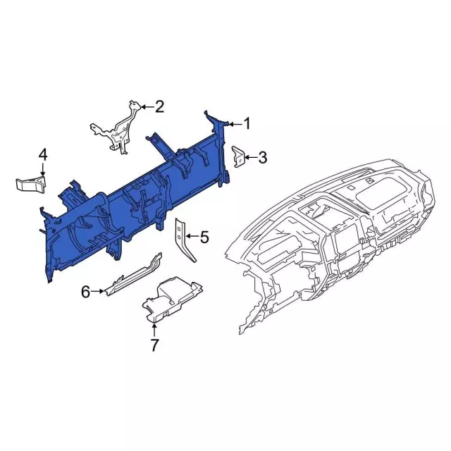 LC3Z2504545A - Body: Reinforced Beam for Ford: F-250 Super Duty, F-350 Super Duty, F-450 Super Duty Image