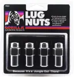 73187B - : Standard Mag Closed End 13/16" Hex 1/2"-20 Chrome Pack of 4 Lugs &amp; 4 Washers for Gorilla Automotive Image
