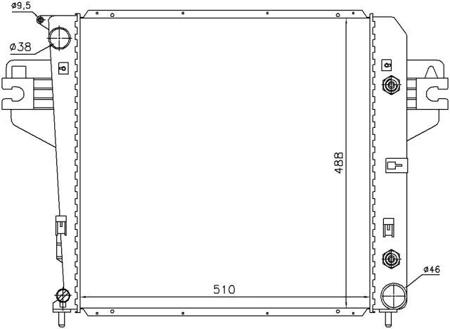 61017 - : Radiator - Replaces CHRYSLER 52079728AB, K52080118AA, K52080120AA for NISSENS Image