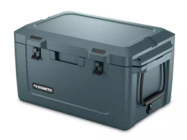 19432609 - Merchandise: Cooler By Dometic, Patrol 55 Cooler for Buick: Enclave, Encore, Encore GX, Envision, Envista, Regal Sportback, Regal TourX | Cadillac: CT4, CT5, CT6, Escalade, Escalade ESV, LYRIQ, XT4, XT5, XT6 | Chevrolet: Blazer, Bolt EUV, Bolt EV, Camaro, Colorado, Equinox, Express 2500, Express 3500, Express 4500, Impala, Malibu, Silverado 1500, Silverado 1500 LTD, Silverado 2500 HD, Silverado 3500 HD, Silverado EV, Sonic, Spark, Suburban, Tahoe, Trailblazer, Traverse, Trax | GMC: Acadia, Canyon, Savana 2500, Savana 3500, Savana 4500, Sierra 1500, Sierra 1500 Limited, Sierra 2500 HD, Sierra 3500 HD, Terrain, Yukon, Yukon XL Image
