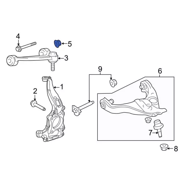 W711481S900 - : Lower Control Arm Lock Nut for Ford Image