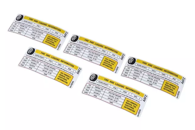 95470244 - : 2014-2016 Chevrolet Spark EV - Tire Pressure Label for GM Image