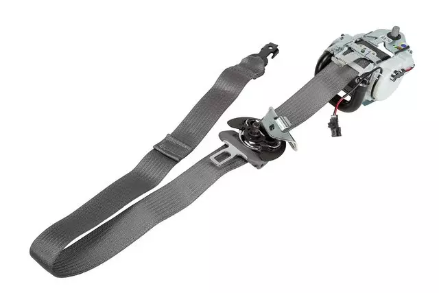 Dark Ash Gray Passenger Seat Belt with Retractor and Pre-Tensioner - GM (19330295)