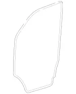 9107206400 - Body: Surround Weather-strip for Mercedes-Benz: Sprinter 1500, Sprinter 2500, Sprinter 3500, Sprinter 3500XD, Sprinter 4500 Image