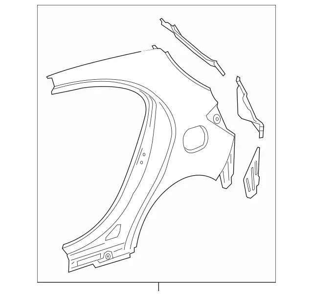 1566302300 - Side Panels: Fender, Rear for Mercedes-Benz: GLA250 Image image