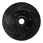 63340068L - : DFC Brake Rotor - Drilled and Slotted - Black for DYNAMIC FRICTION Image