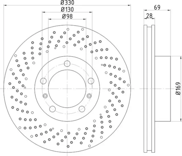 355125021 - Brakes &amp; Brake Parts: Disc Brake Rotor for Hella Pagid Image