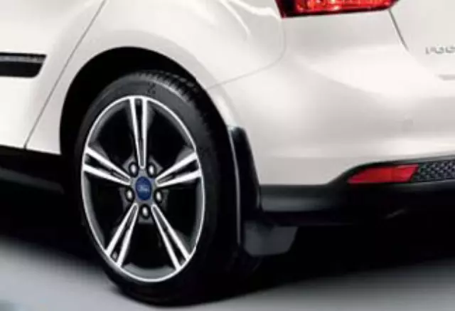 2012 Thru 2016 Focus 5-door Hatchback OEM Ford Molded Splash Guards Mud Flaps REAR Pair - Ford (BM5Z-16A550-A)