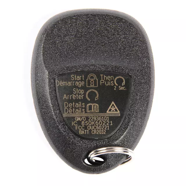5 Button Keyless Entry Remote Key Fob - GM (22936101)
