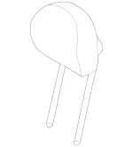 20397009507D44 - Body: Headrest for Mercedes-Benz Image