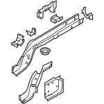 FR3Z6310125B - : 2015-2021 Ford Mustang Coupe Floor Side Rail Assembly for Ford: Mustang Image
