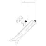 25769007009H93 - Body: Windshield Pillar Trim for Mercedes-Benz Image