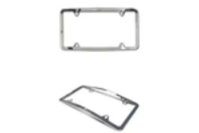 Curved (no text) Slimline License Plate Frame - Polished Stainless Steel - Mercedes-Benz (Q-6-88-0103)