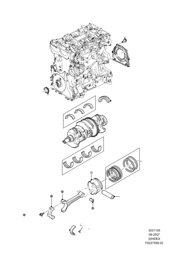 3S7Z6211AA - Engine: Engine Connecting Rod Bearing for Ford Image