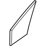 DT1Z6121412A - Body: Vent Glass for Ford: Transit Connect Image