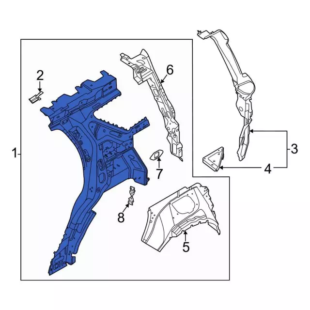 M1PZ7827791C - Body: Inner Panel Assembly for Ford: Bronco Sport Image