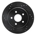 63347038L - : DFC Brake Rotor - Drilled and Slotted - Black for DYNAMIC FRICTION Image