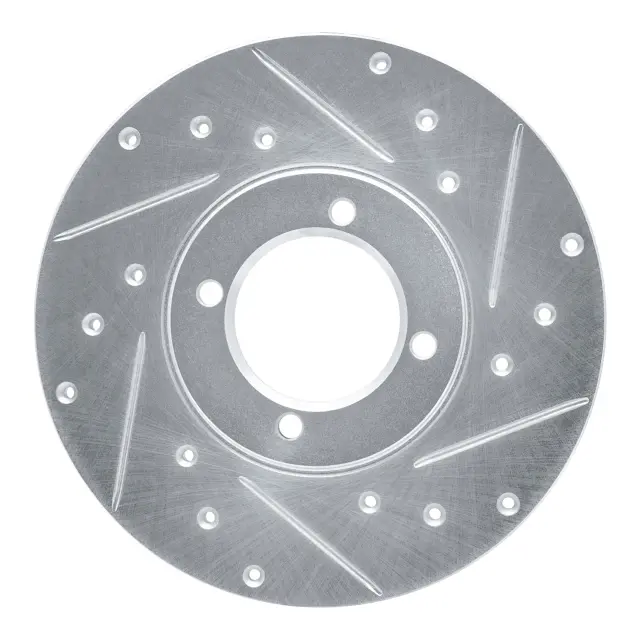 63176007R - : DFC Brake Rotor - Drilled and Slotted - Silver for DYNAMIC FRICTION Image
